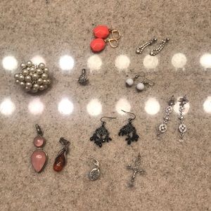 Variety of pendants, a ring, earrings, necklaces